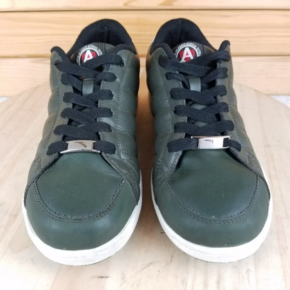 ANTA Classic School Style Green White Sneakers Lace-up Shoes 1948016-2 Size 8.5